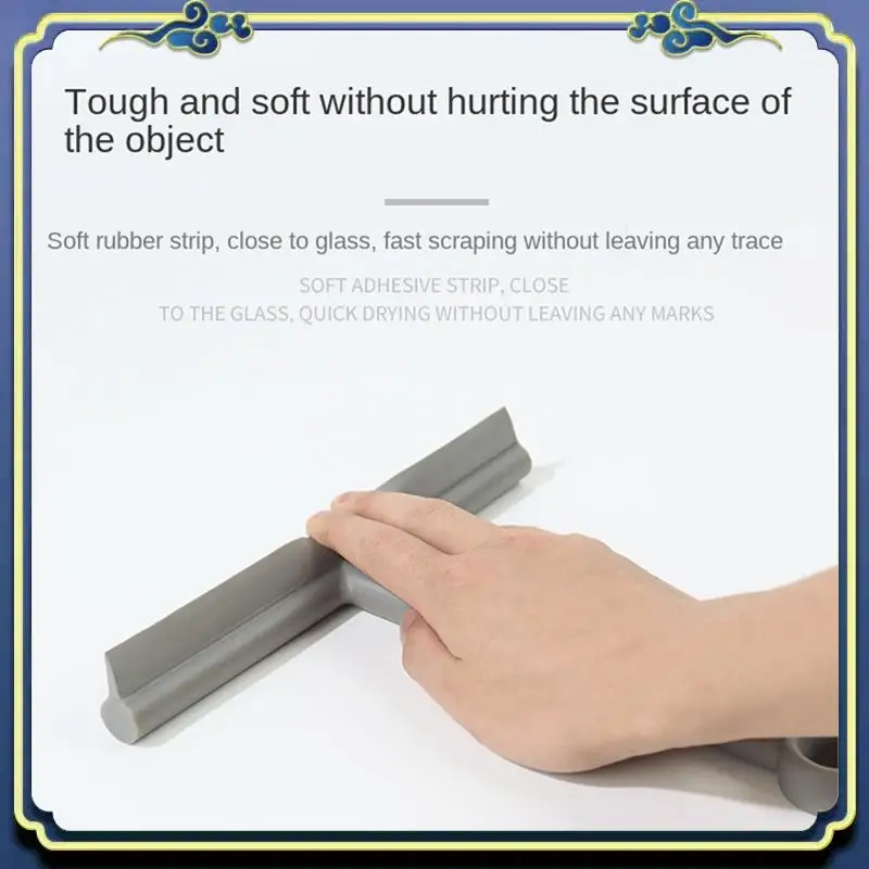 Shower Squeegee Glass Clean Scraper Cleaning Water Spot Scraper Hanger Floor Window Cleaning Water Wall Hanging With Handle, A