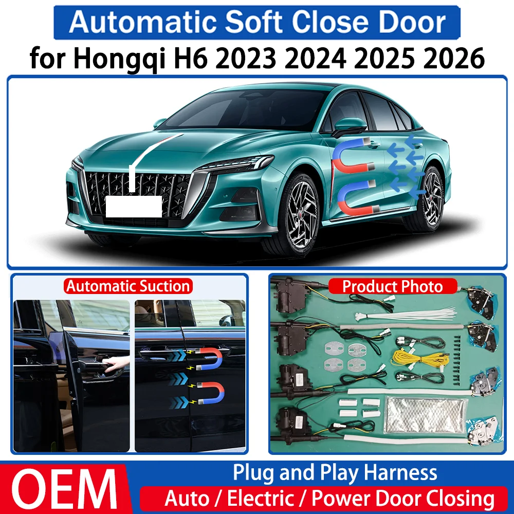 for Hongqi H6 2023 2024 2025 2026 Car OEM Automatic Soft Close Door Electric Suction Kit Auto Power Closing System Plug and play