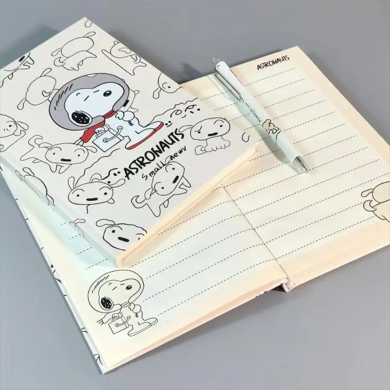 New Kawali Peanuts Snoopy Diary Hard Shell Notebook Horizontal Line Book Stationery Ins Student Cute Toys Birthday Gift For Kids