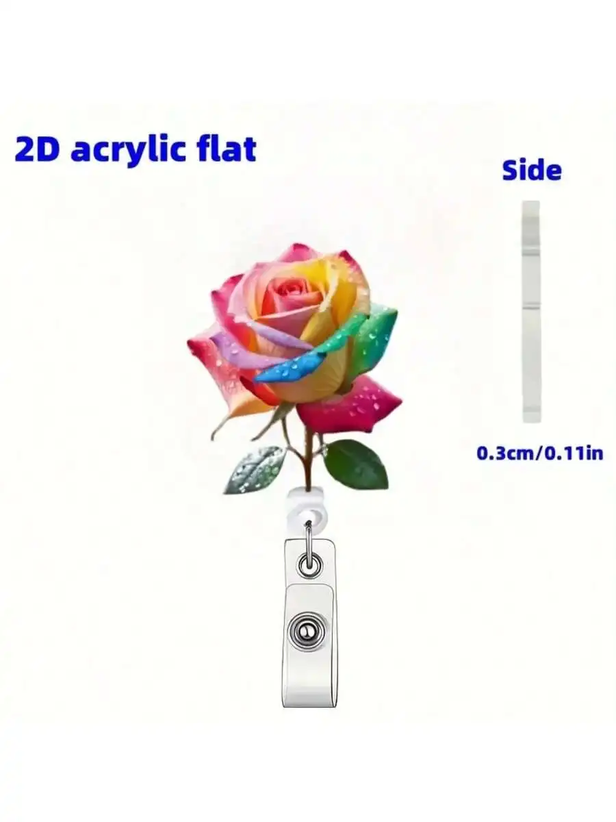 Carrete de insignia retráctil de diseño elegante, soporte de identificación acrílico duradero para enfermeras, trabajadores de oficina y estudiantes, 1 ud.