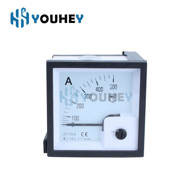 ZY-72L8 500/5A Voltmeter Square Analog Panel Voltmeter Diesel generator unit pointer meter