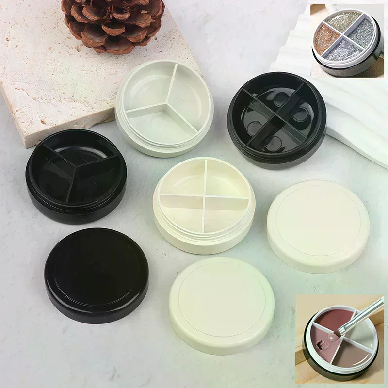 Pot vide de Gel pour tapotements d'ongles, 3/4 grilles, support de vernis peint à paillettes, boîte d'emballage de manucure, organisateur de colle UV en plastique