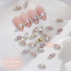 10Pcs Heart Stack Drill Nail Charms 5*11mm Flat Rhinestones Alloy Jewelry Parts 3D French Love Diamond Nail art Decorations!JE5