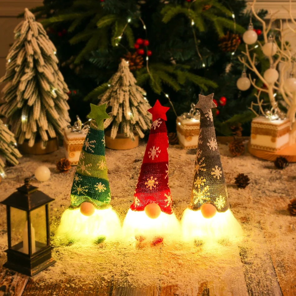 عيد الميلاد جنوم دمية مجهولي الهوية ضوء الليل عيد ميلاد سعيد زينة للمنزل عطلة زخرفة هدية عيد الميلاد نافيداد السنة الجديدة #5