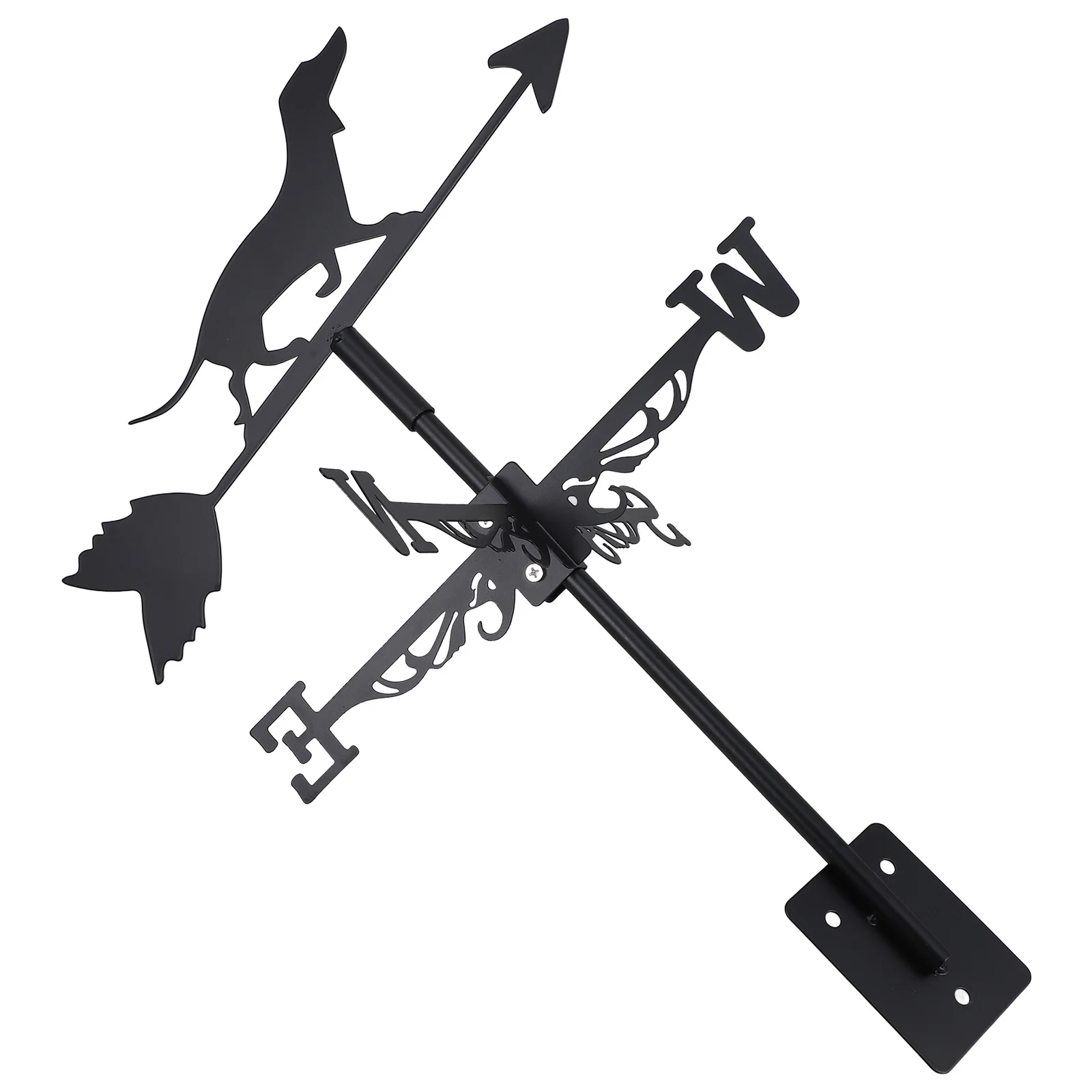 

Black Dachshund Weather Vane Metal Wind Direction Indicator for Outdoor Mount Decorative Wind Vane