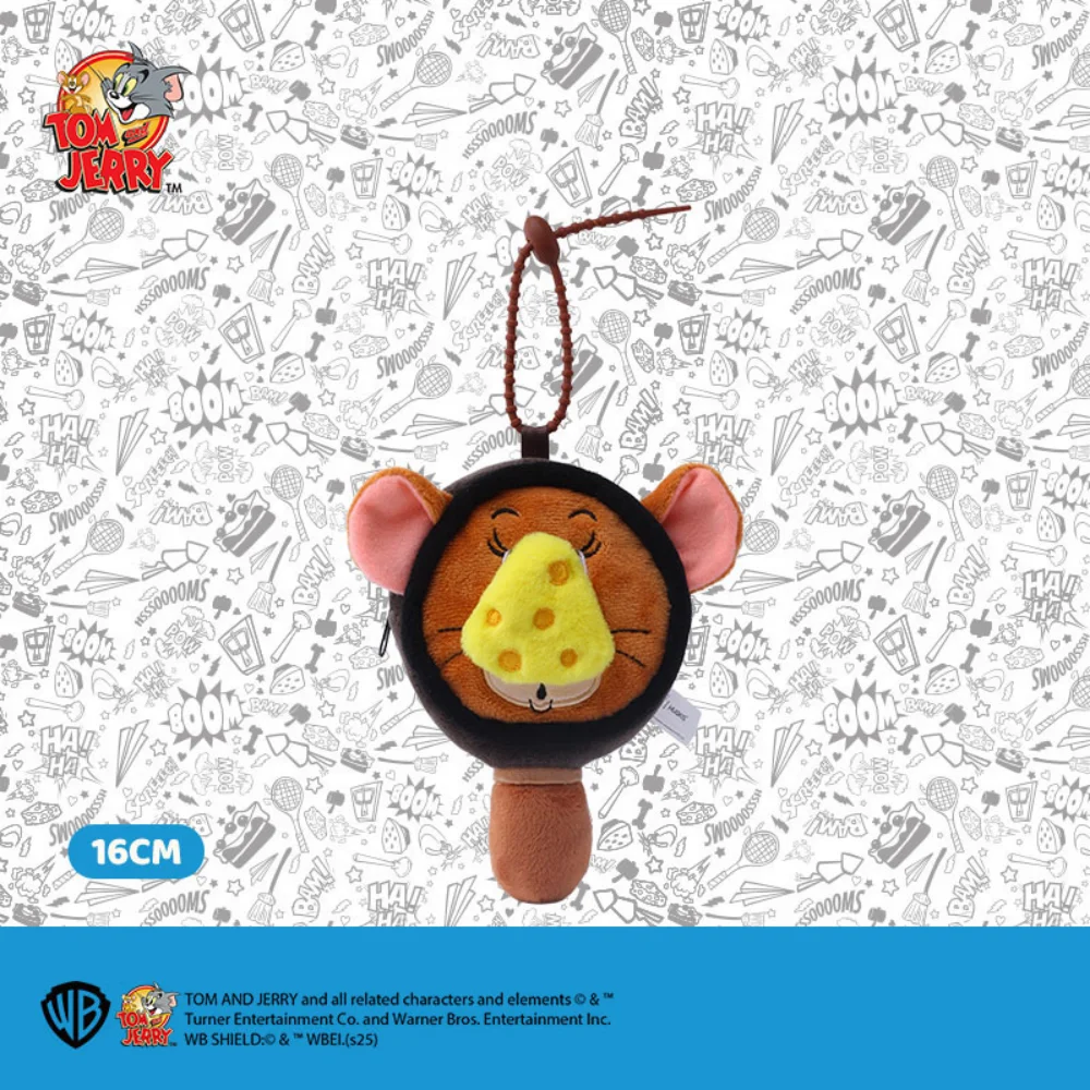 Anime genuino Tom y Jerry Fun Pan huevo frito juguetes de peluche queso de dibujos animados adorno colgante bolsa de almacenamiento regalos de navidad para niñas