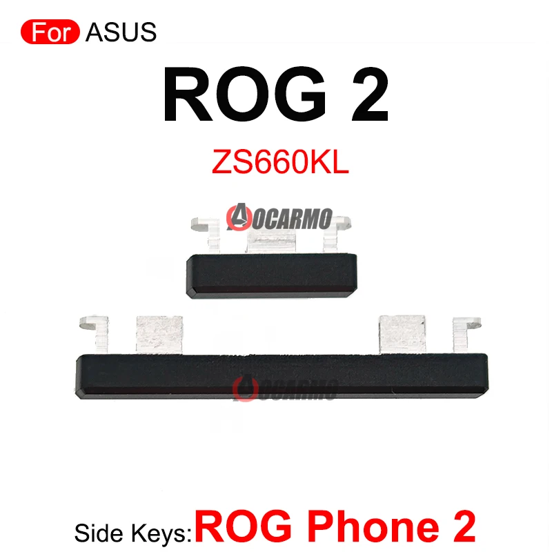 Power On OFF Volume Buttons Side Keys For ASUS ROG Phone 2 3 5 ROG2 ROG3 ZS660KL ZS661KS ZS673KS Replacement Part Black Red Blue