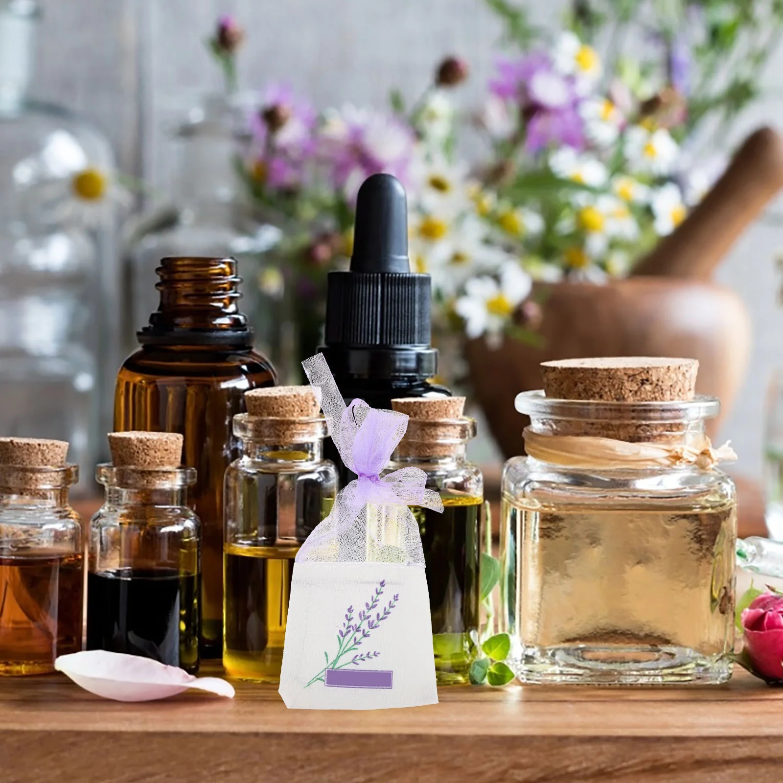 

60Pcs Empty Lavender Sachet Bags Durable Cloth Small Sachets for Wardrobe Drawer Car Fragrance Dryer Bags Lavender Pouches