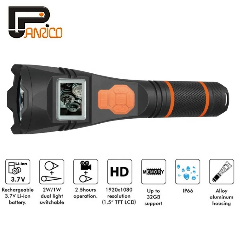 LED Flashlight Torch Camera Video Recorder Flashlight DVR Flashlight Camcorder with LCD Screen