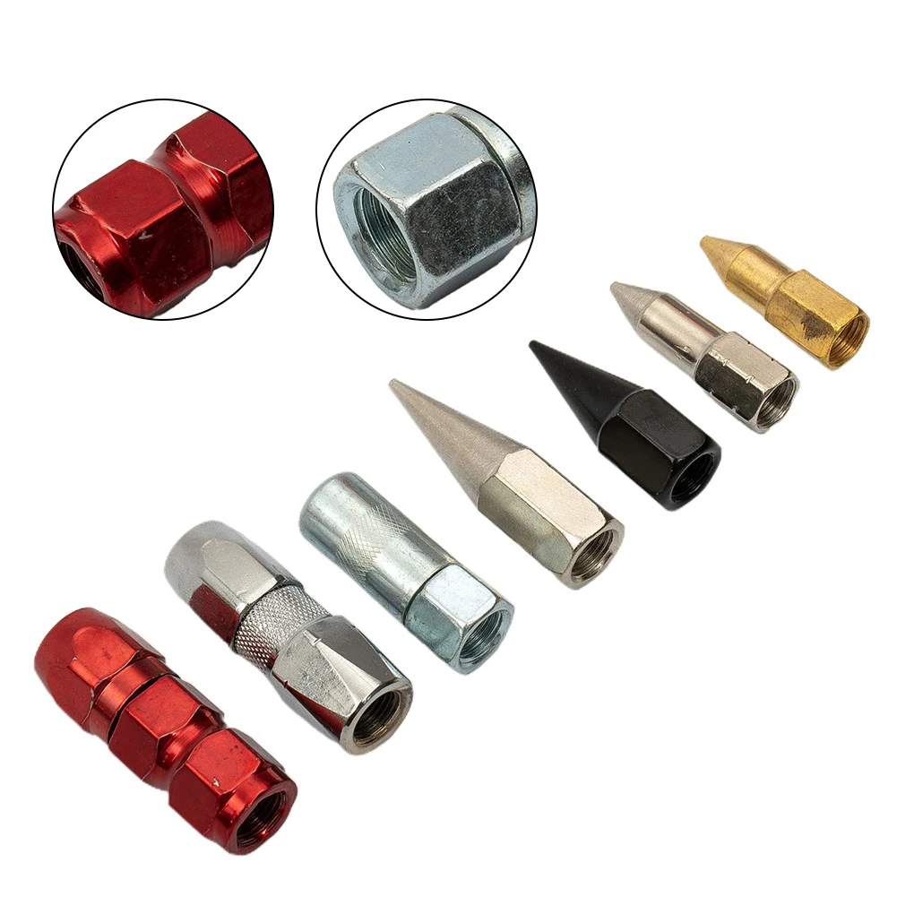 Experience Quick and Efficient Greasing with the 7pcs Iron/Carbon Steel Grease Nozzles Set with Various Tip Styles