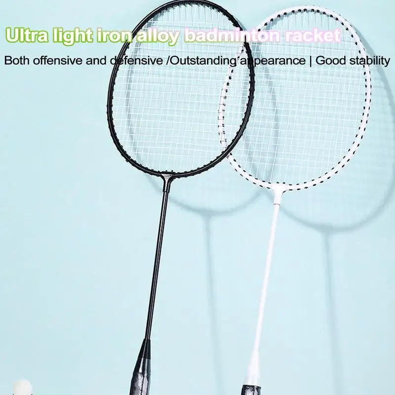 Badminton Racket Set Lightweight Badminton Racquets Backyard Games Alloy Rackets Badminton Rackets with Carrying Bag for kids