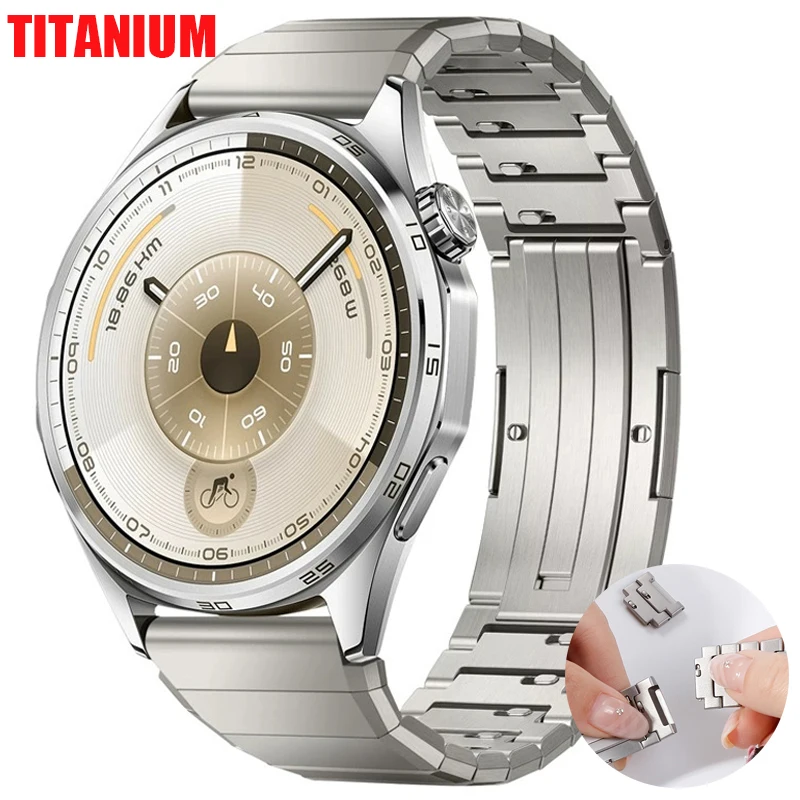 huawei-watch-5-4-3-pro用チタンストラップ、メタル22mmバンド、huawei-gt-6-pro-46mm-gt6-gt5-gt4-gt3-gt2-ultimate2対応ブレスレット