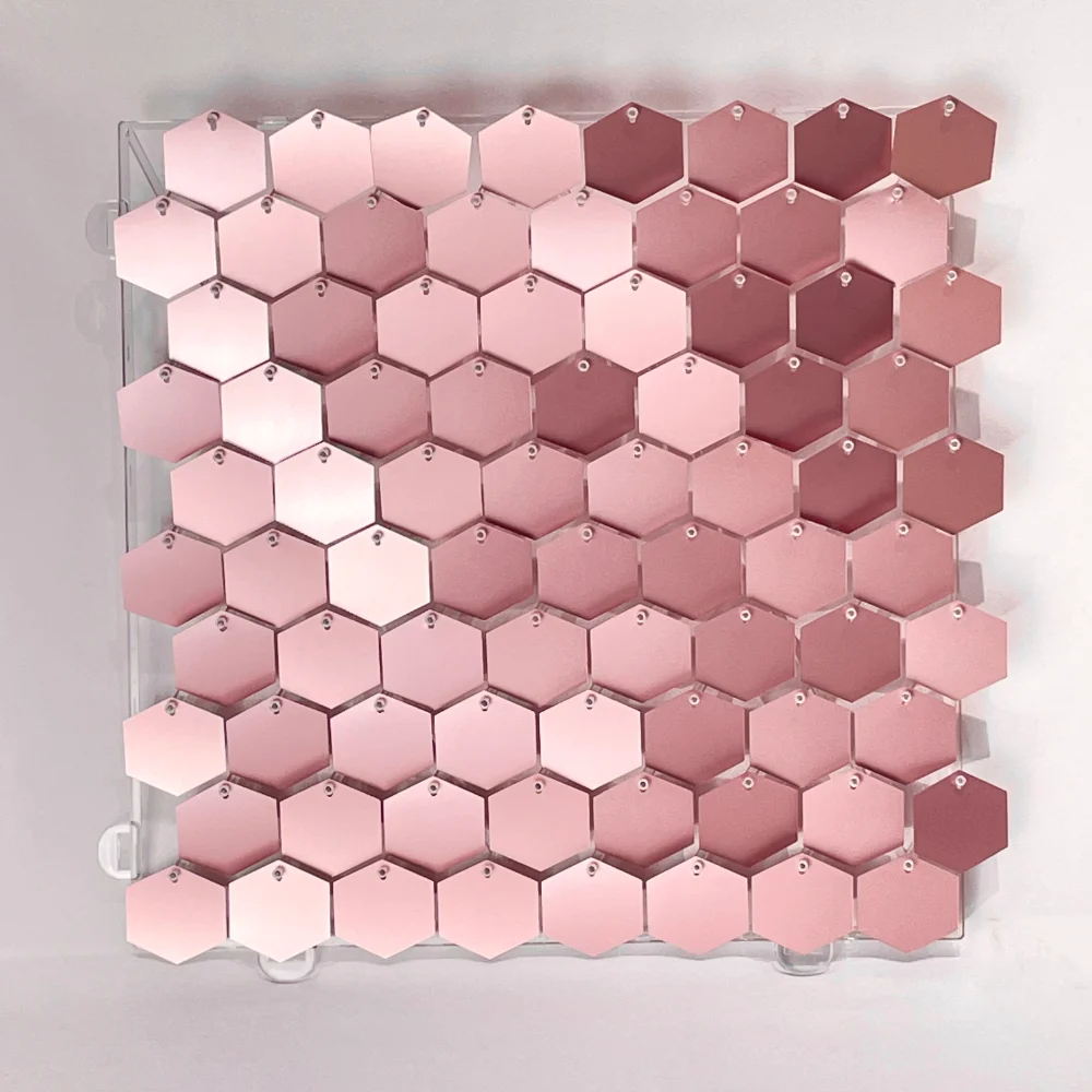 Hexagon Shimmer Sequin for Baby Birthday Wedding Background Live Decoration Shimmering Turquoise Mirror Party Wall Backboard