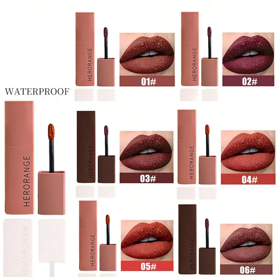 Herorange Velvet Matte Lip Mud – langanhaltender, lichtbeständiger, studentfreundlicher Lippenstift mit mattem Finish