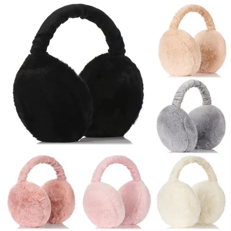 2/4pcs Thickened Fleece Ear Muffs Foldable Universal Winter Ear Covers For Cycling Outdoor Activities Student Warmth Protection