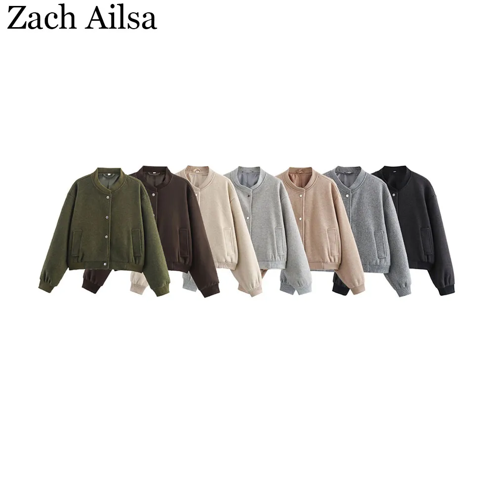 

Осенняя новая женская одежда в европейском и американском стиле, модная повседневная универсальная 7-цветная мягкая шерстяная куртка, куртка