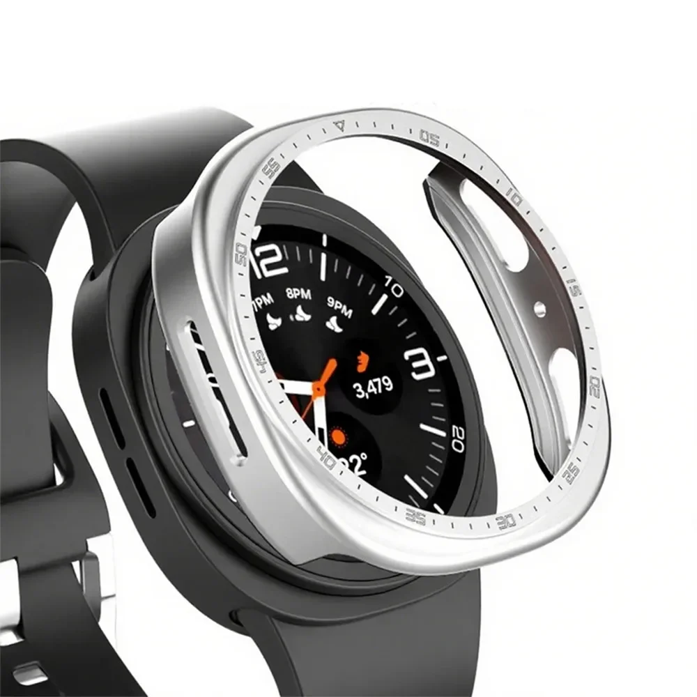 Samsung Galaxy Watch 8 44mm用シェルホロースケールカバー、アクセサリーPCケースバンパー、Samsung Watch8 40mm用ベゼルリングケース