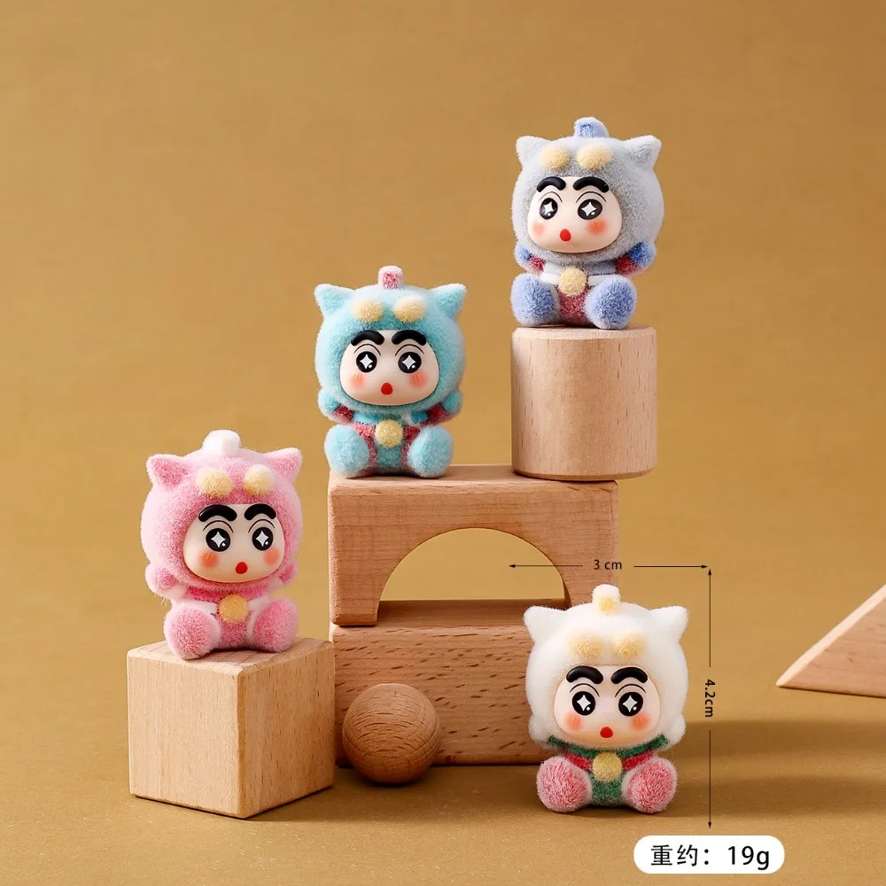 9PCS Crayon Shin-chan Mini Action Figure Decorative Pendant Ornaments Popular DIY Anime Dolls Accessories Keychain Pendants Toys