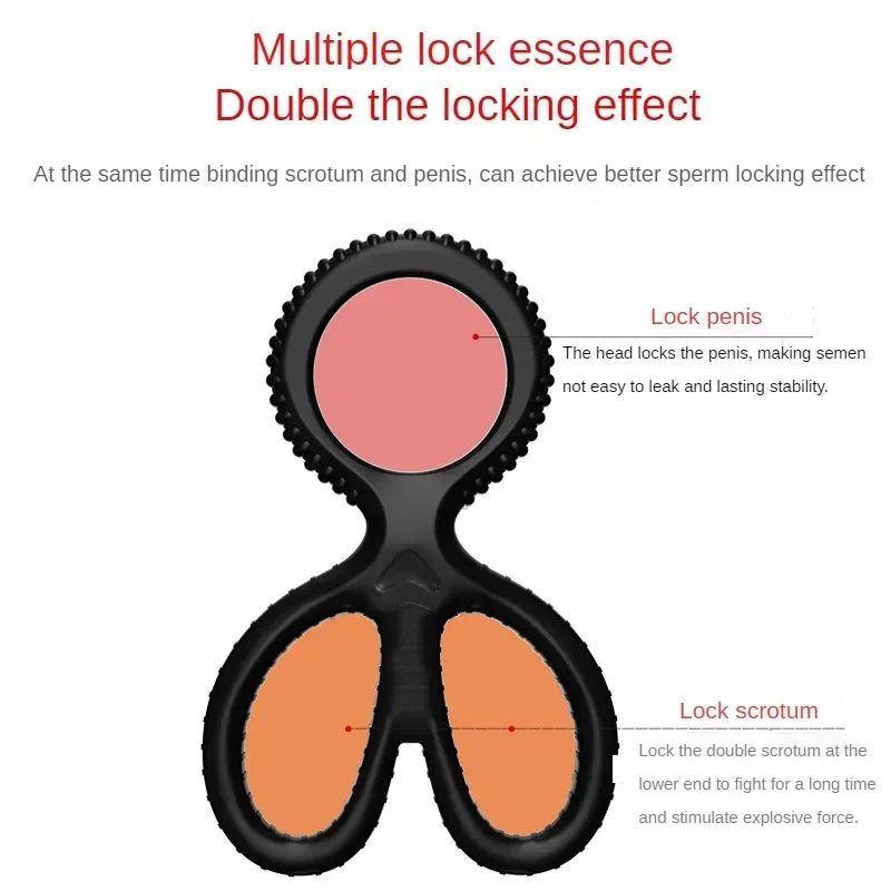 แหวนซิลิโคนอวัยวะเพศชายล็อคแหวนชายReusable Delay EjaculationแหวนScrotum Bondageสินค้าคู่Cock Erectionของเล่นเร้าอารมณ์