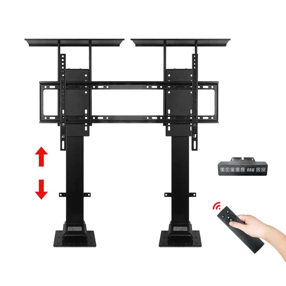 Motorized Electric TV Lift for Big Size TV 65 70 75 80 85 100 120 Inch Automatic Automated TV Lift Stand Mechanism