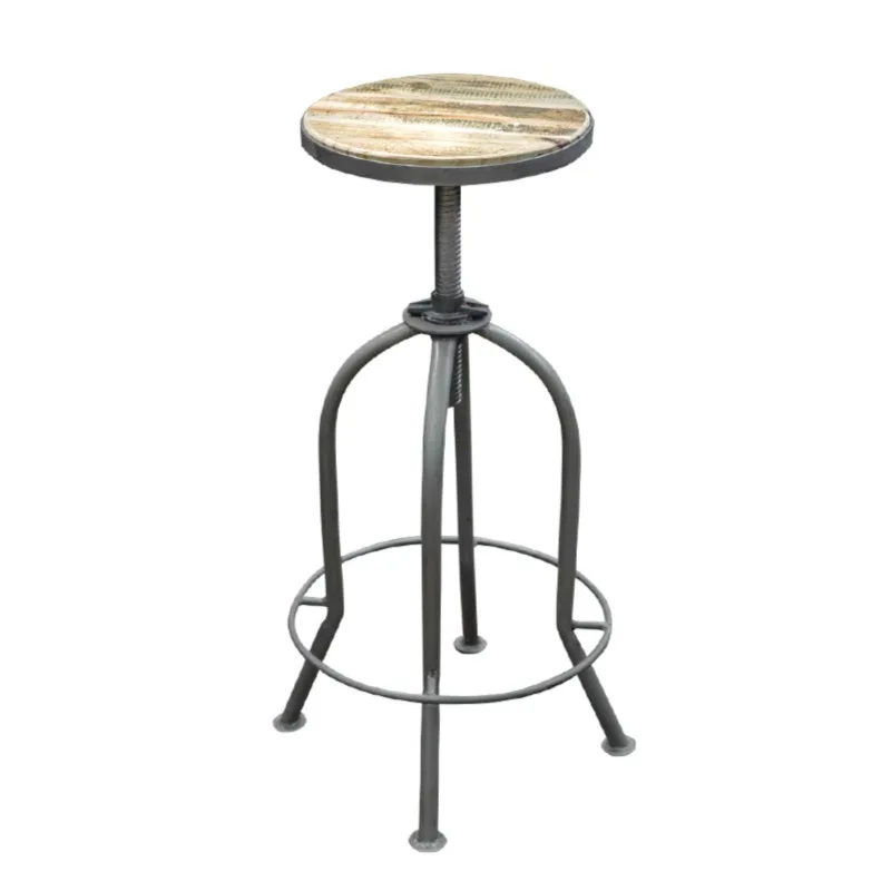 American Retro Bar Iron Stool, assentos de balcão velhos, elevador ajuste cadeira alta, carga estável-rolamento, mobiliário de estilo industrial