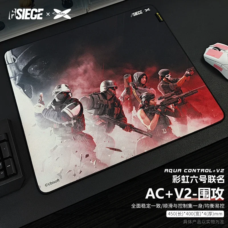 AC+V2 Large Mouse Pad Custom Double Spring Bottom Adhesive Coarse Textured Mouse Pad Esports CSGO FPS Game Smooth for Gamers