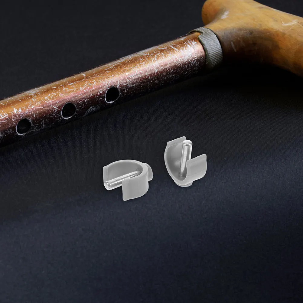 4 Stück C-förmige Riegelklemmen-Ersatz für Gehstöcke, Krücken, Stöcke, langlebiger Stahl, ABS, rutschfest, Senioren-Mobilitätshilfe