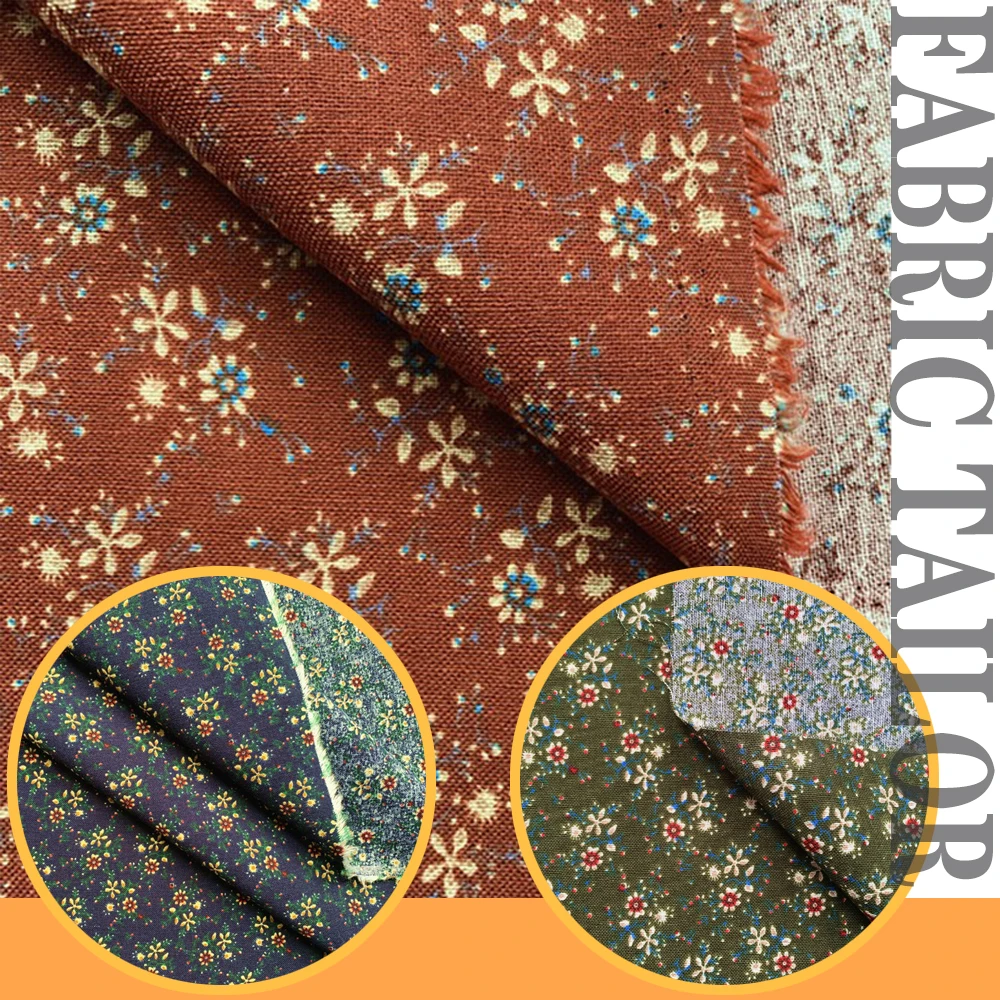 

Cotton Linen Digital Printing Fabric,Dress Clothing Decoration Diy Sewing Cloth Patchwork Blue Black