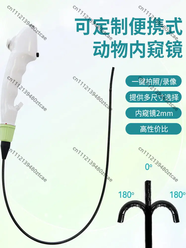 Ultra Thin Veterinary Flexible Endoscope Biopsy Foreign Body Removal Connectable PC
