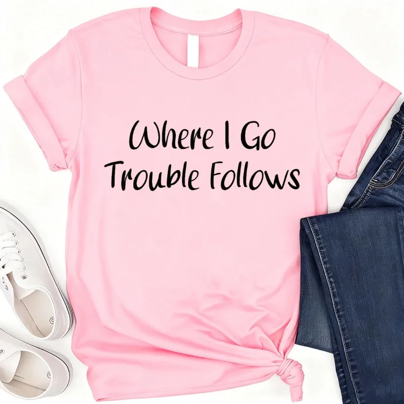 أين أذهب مشاكل تتبع مضحك لطيف زوجين مطابقة القطن تي شيرت الكرتون مضحك تي شيرت الهجومية تي شيرت مطبوع رداء علوي غير رسمي #1