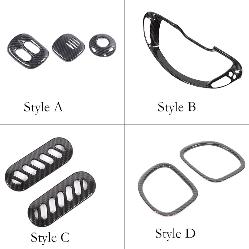 For Chevrolet Corvette C5 1998-2004 ABS Carbon Fiber Car Dashboard Frame Fog Light Switch Air Outlet Decorative Frame Trim