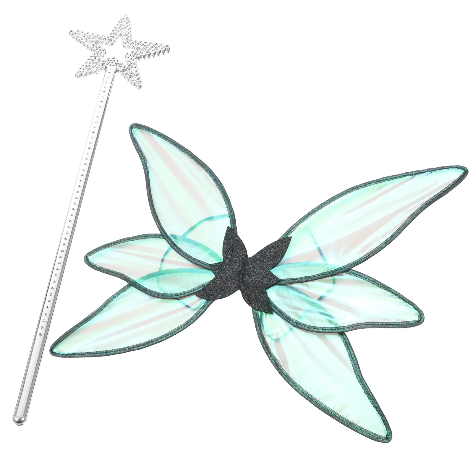 

6Pcs Fairy Wings for Girls Kids White Transparent Costume Props Lightweight Decorative Wing for Children Party Cosplay Halloween