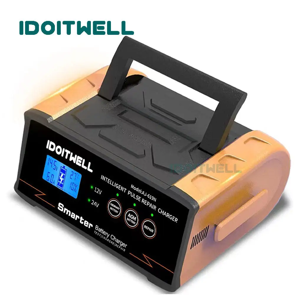 

Intelligent Pulse Repair 12V25A Car Battery Charger OVP Protected for Car Truck Boat Marine Motorcycle Batteries Battery Charger