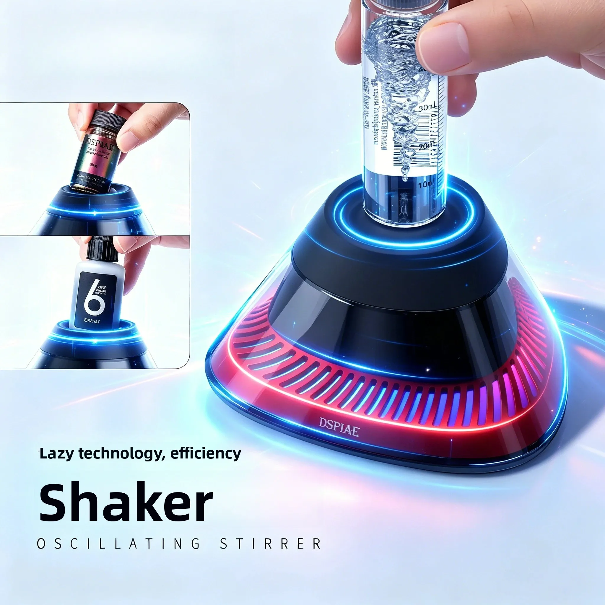 MS-02 Paint Shaker Oscillating Mixer 3200RPM USB-C Portable Vibrating Stirrer for Hobby Model Painting
