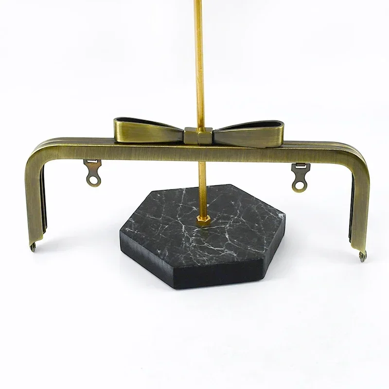Deepeel Square Metal Purse Frame 20 cm Silver 4