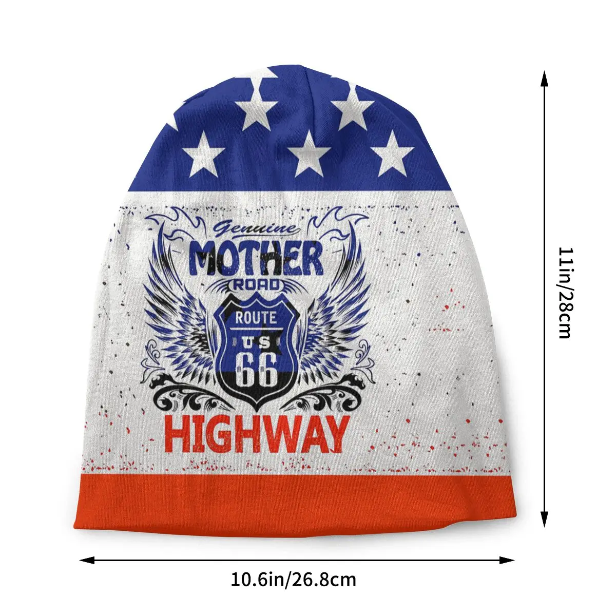 U S Route 66 Skullies Beanies Autumn Spring Hats Highway Thin Bonnet Hipster Caps Men Women's Earmuffs