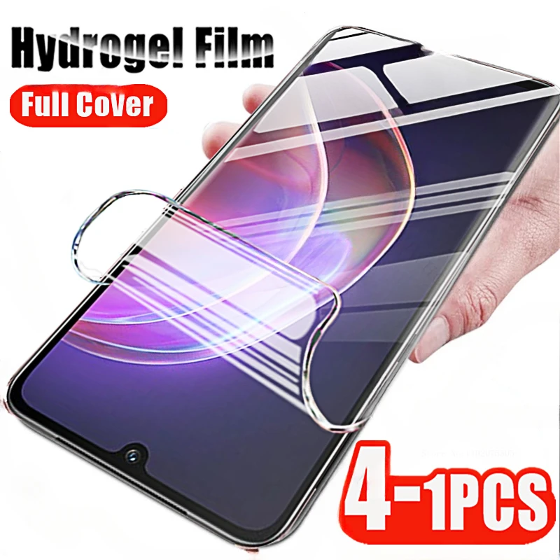 4-1pcs for Vivo V27 V27e V25 V25e V23 V23e V21 V21e V21s V20 20201 SE Pro 4G 5G Screen Protectors Hydrogel Film Anti-Fingerprint