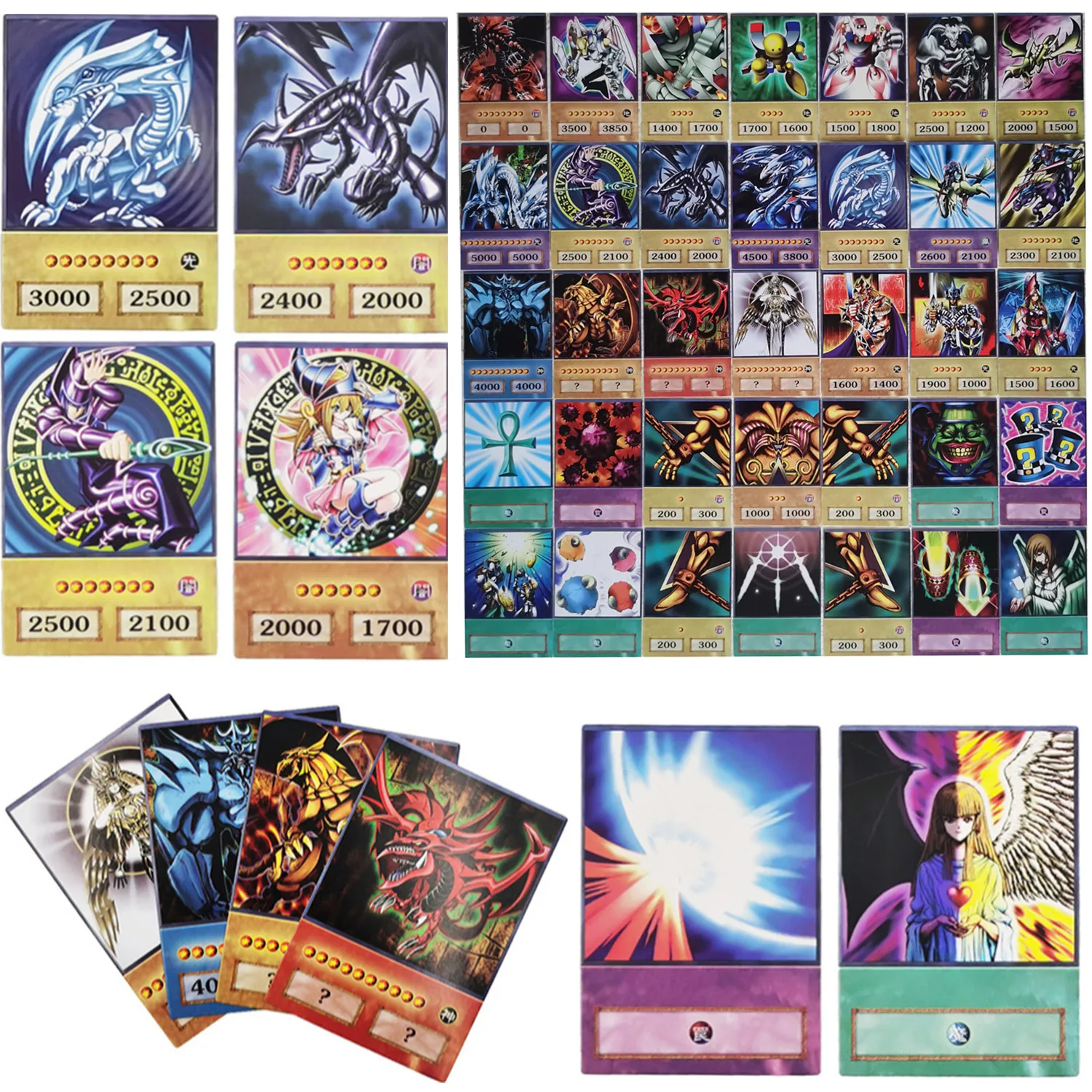 100PCS Yu Gi Oh Flash Card Japanese Different Anime Style Card Dueling Monsters Dark Magician DIY Game Collection Cards Toys