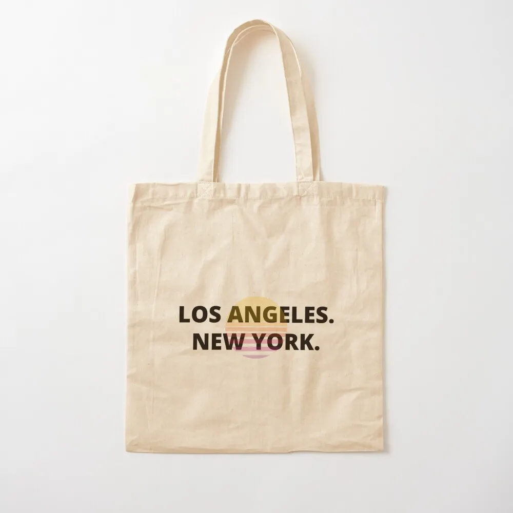 Los Angeles / New York Tote Bag Women's beach bags Woman shopper bag foldable reusable bag Canvas