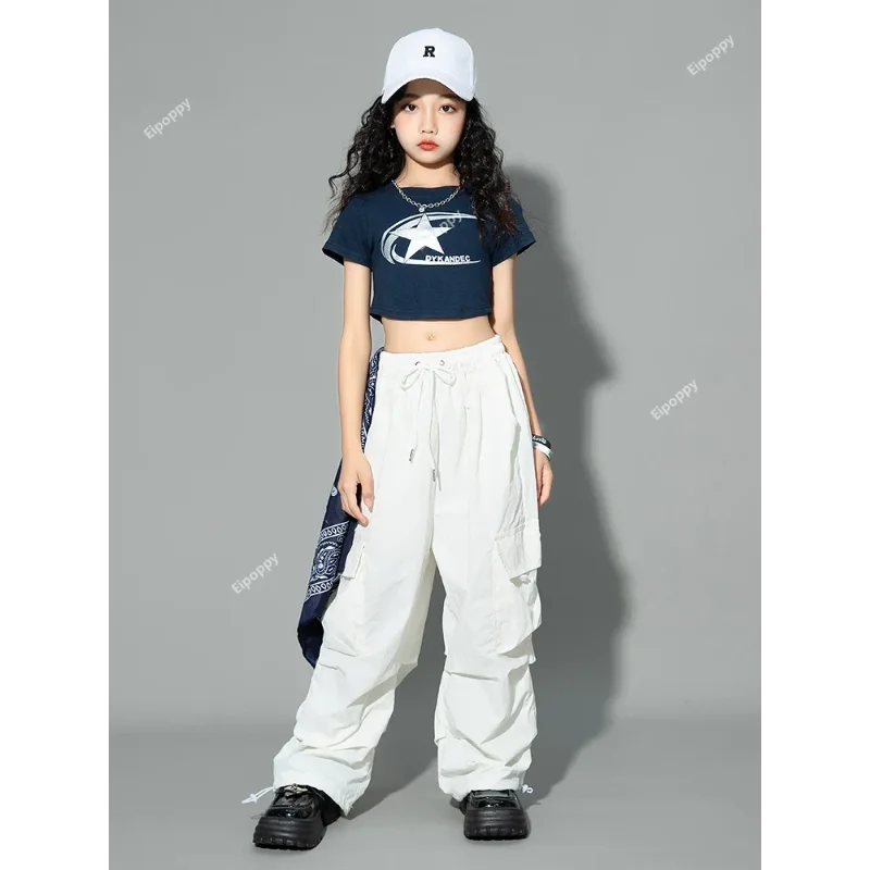 

Competition Jazz Dance Costume Girls Street Dance Clothes Sets Stage Performance Costumes Hip Hop Dance Practice Clothes Kids