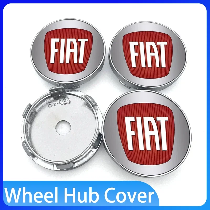 Stück 60 mm Auto-Radnabenkappe, Reifenfelgenabdeckung, Dekoration für Fiat 500 Punto 125 500 Bravo Stilo Panda Abarth Tipo Viaggio
