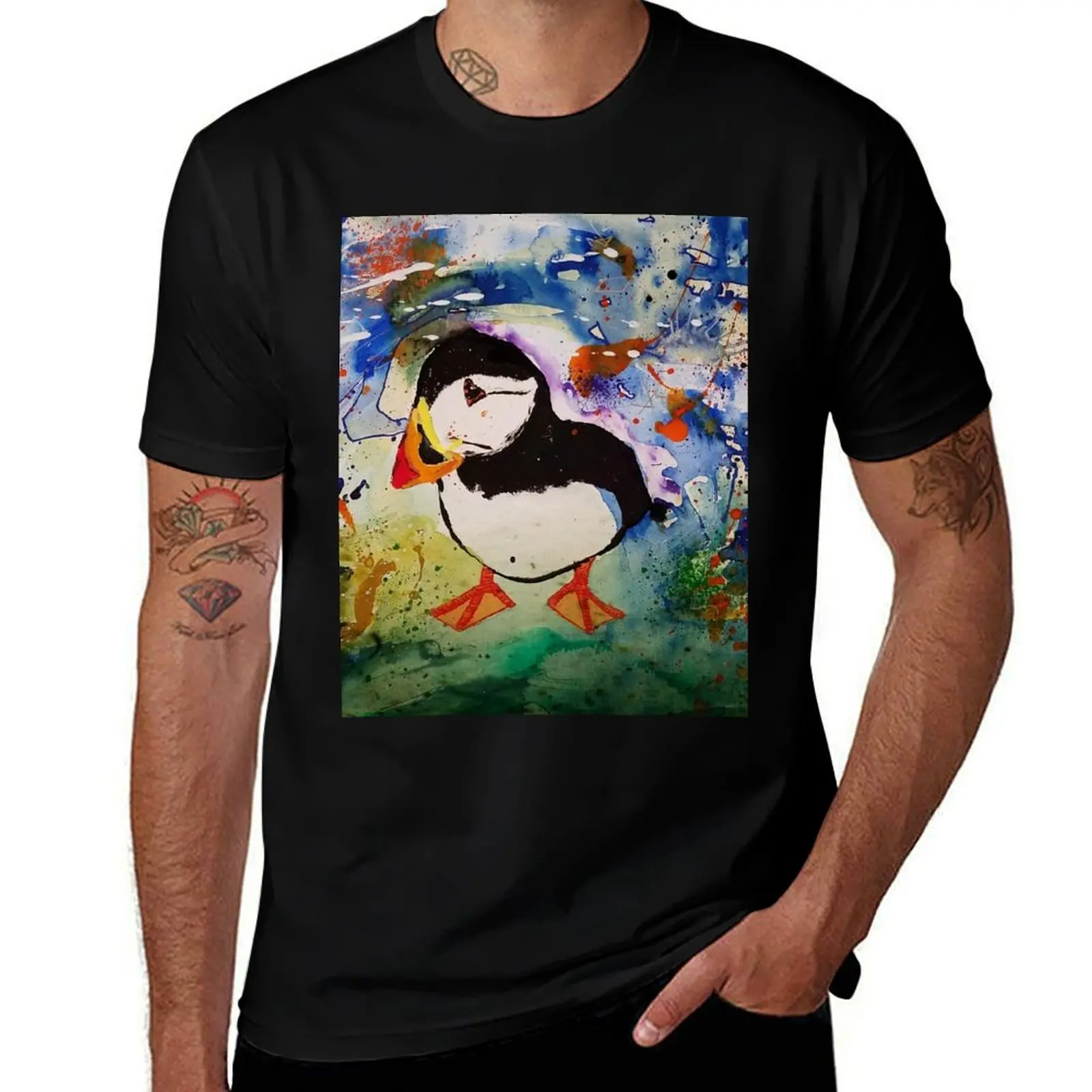 

Puffin T-Shirt shirts graphic tees customs design your own Blouse rapper graphic tees mens cotton t shirts