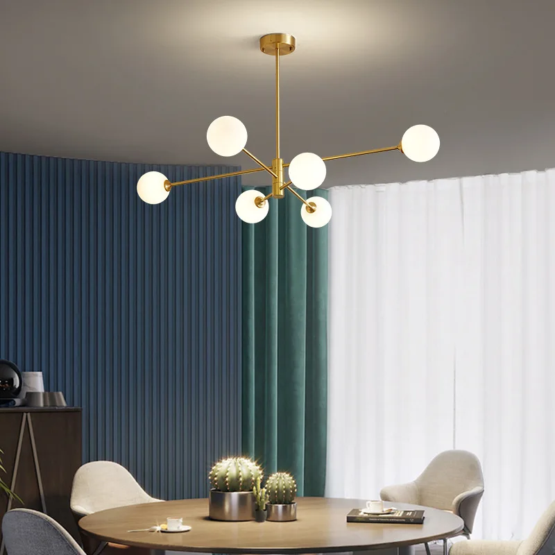 

The best-selling modern high-quality living room dining room stylish multi head bedroom transparent glass G9 pendant light