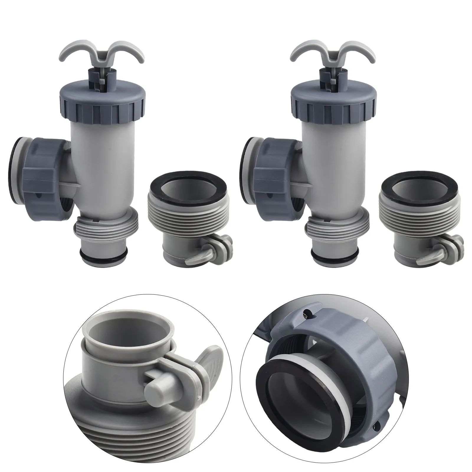 

Valve For Intex 1500 2500 4000 Gallon Per Plunger Valve Replacement Kits With Hose Conversion Adapters Pool Accessories