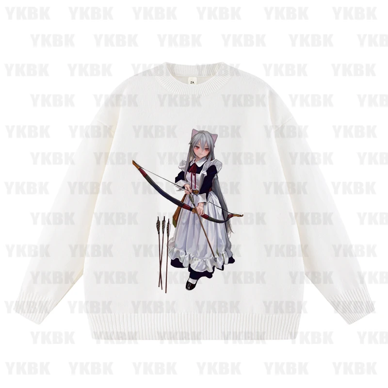 Vintage Y2k Harajuku Moda Casual Top Stampa Streetwear Estetica Grunge 2000s Baby Tees maglione