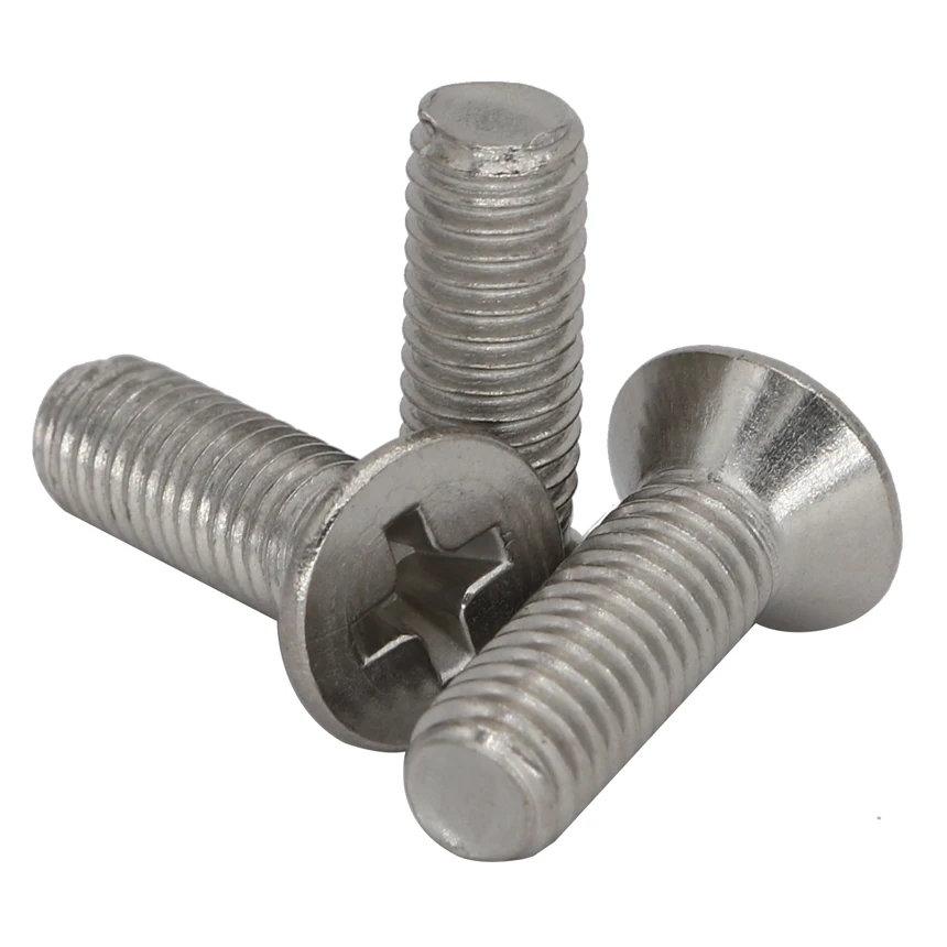 Tornillo de cabeza plana CSK M3 M4 M5, 6mm, 8mm, 10mm, 16mm, 20mm, 25mm, 30mm, acero inoxidable 201