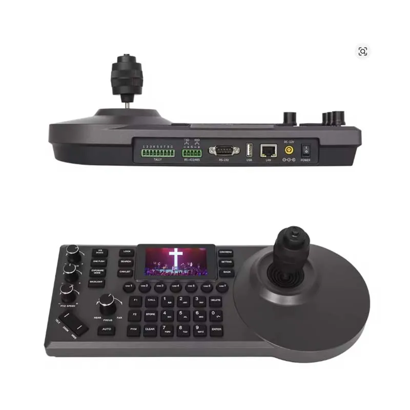 Conference PTZ Controller MOVMAGIC, 4D Joystick POE, 7 Shortcut Buttons, 3 Inch Preview Screen, NDI Onvif, Large 1000 Camera