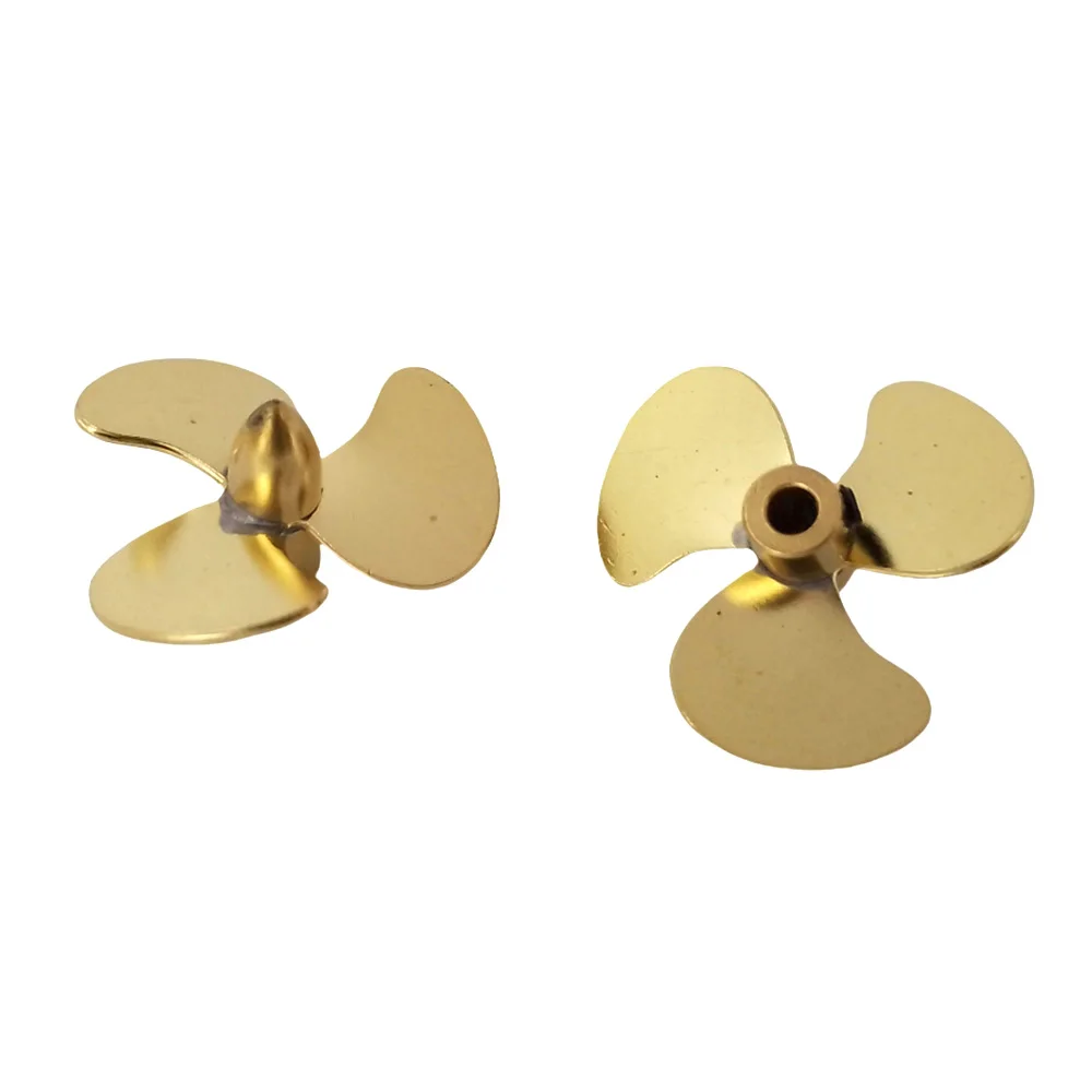 RC Boat Propeller 2mm 19mm Copper Propeller 3-Blades Mini Prop for RC Scale Marine Tiger6294 Patrol Boat Soviet 1204M Gunboat