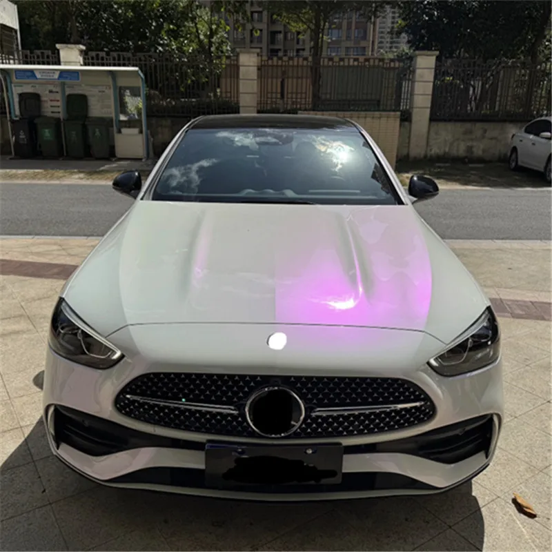 لآلئ PET عالية الجودة تتحول إلى اللون الأبيض إلى الأرجواني، تغيير لون فيلم التغليف لجسم السيارة