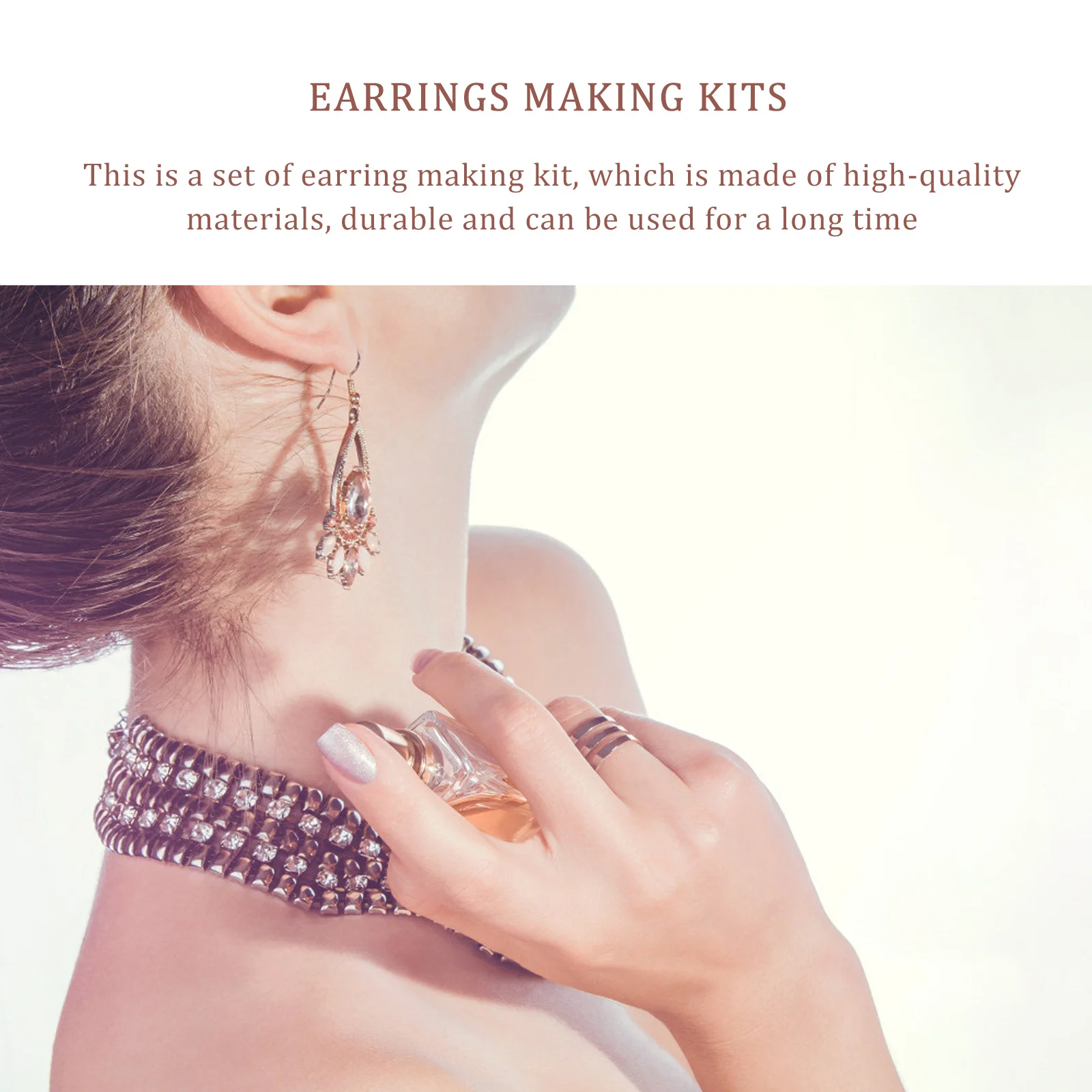 

DIY Earrings Making Kit Complete Set High Quality Materials Easy to Use Earrings Supplies for Repair and Daily Wear